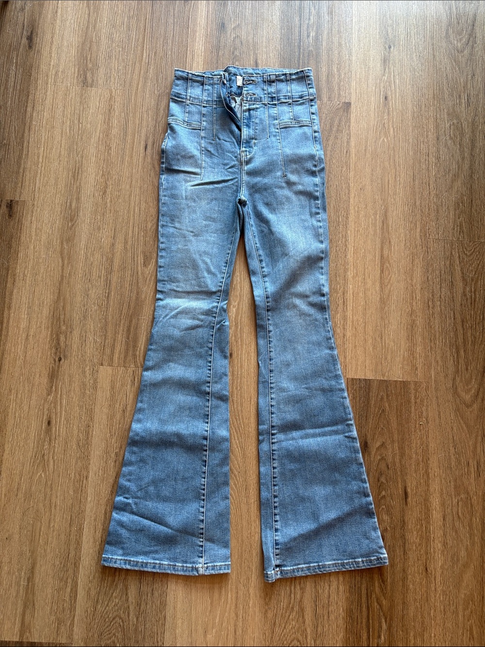 We The Free High-Rise Light Blue Flare Jeans
